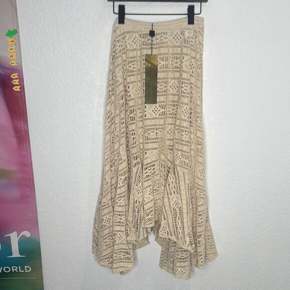 NWT PatBo Crochet Beach Maxi Skirt Bone XL - Picture 2 of 8